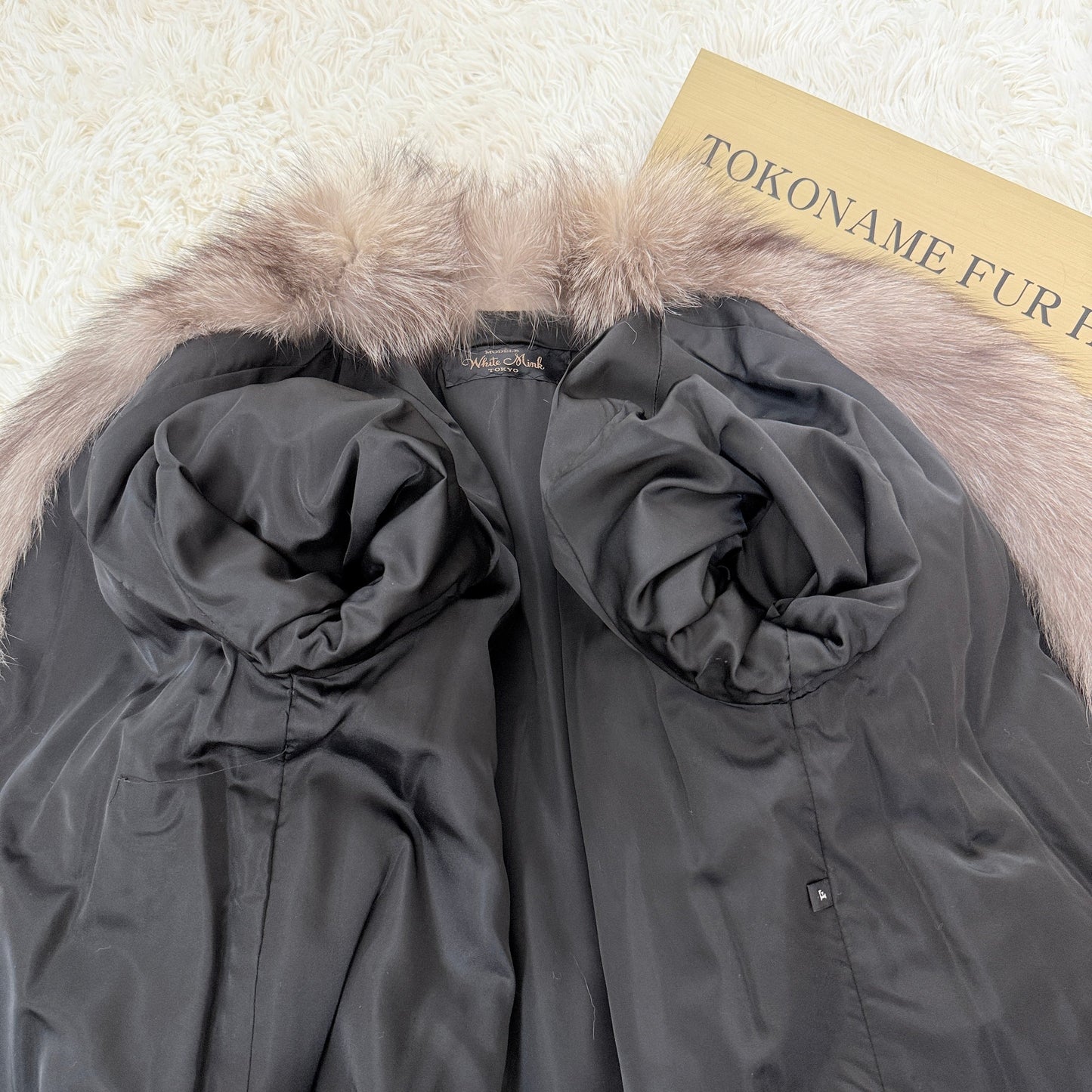 Mink and Silver Fox Fur Coat Vintage Fur Japan