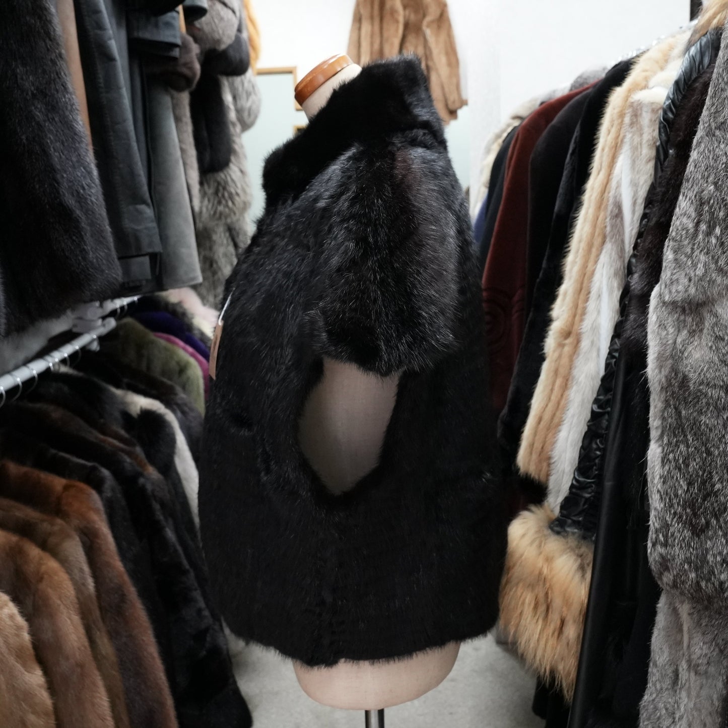 Dark Mink Vest - Genuine Vintage Fur From Japan