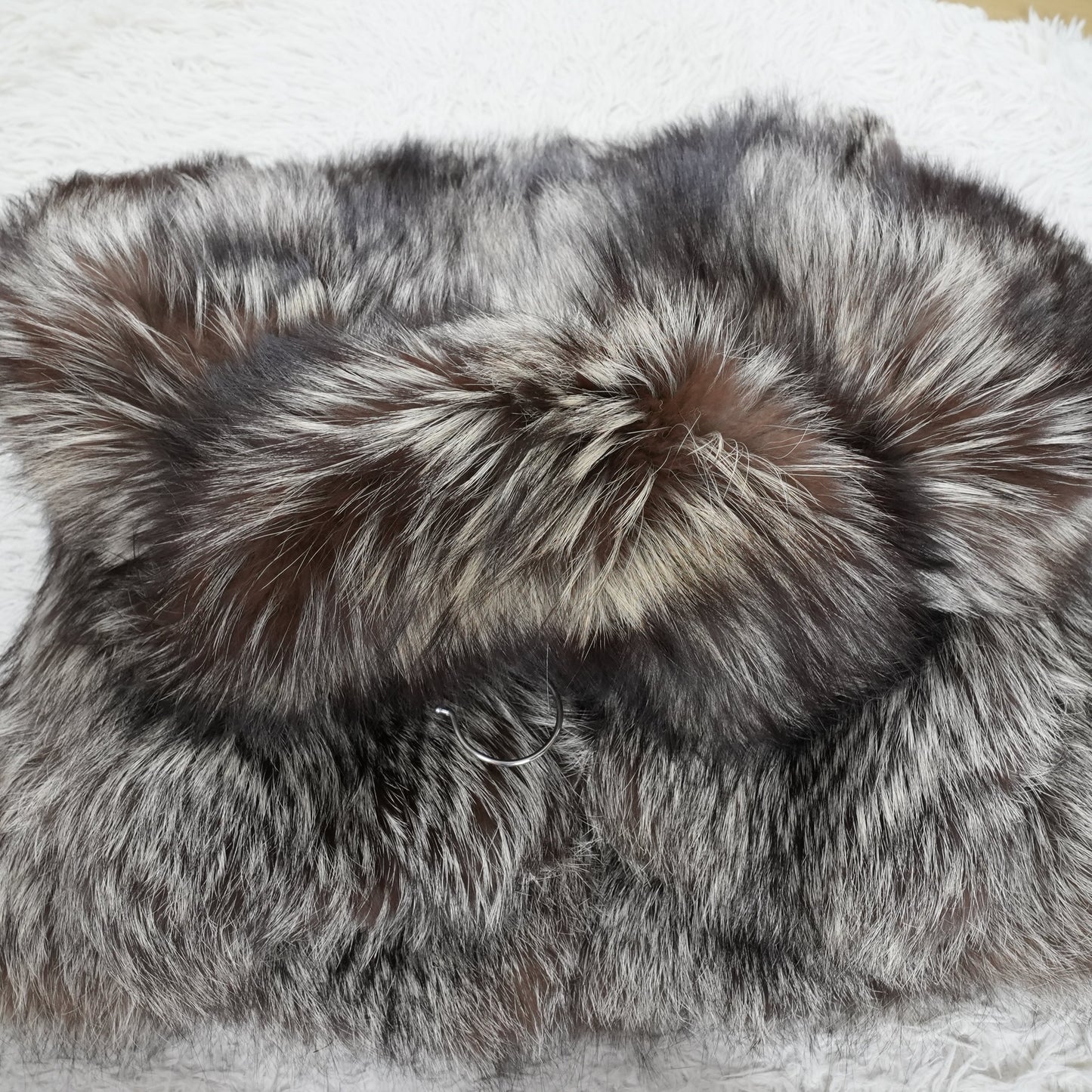 Silver Fox Fur Coat Soft & Fluffy SAGA FOX - Genuine Vintage Fur From Japan