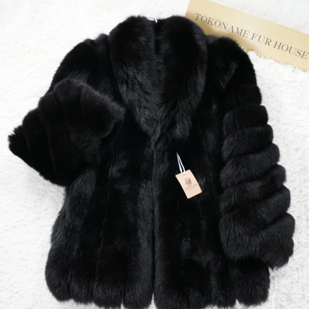 Black Dyed SAGA FOX Coat - Genuine Vintage Fur From Japan