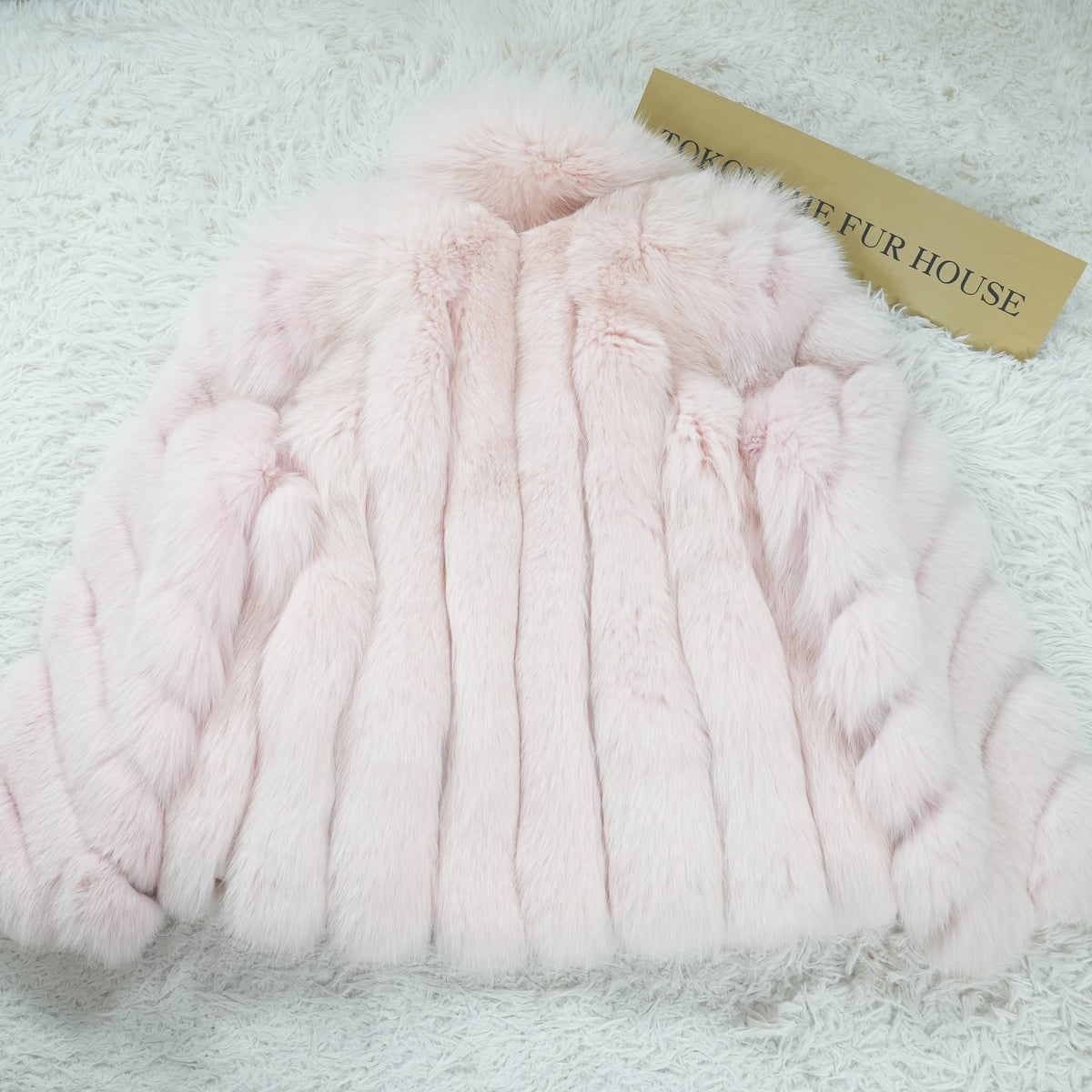 Pink Dyed SAGA ROYAL FOX Fur Coat - Genuine Vintage Fur From Japan