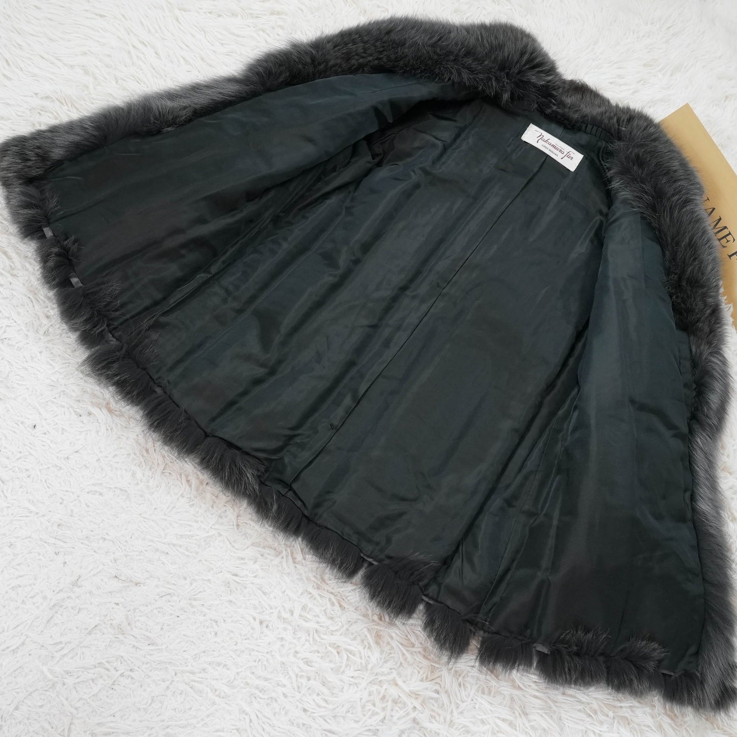 Gray Dyed Fox Fur Coat nakamur fur - Genuine Vintage Fur From Japan