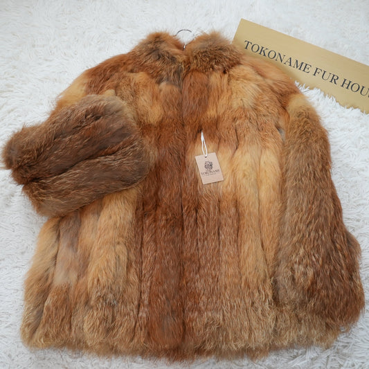 Red Fox Fur Coat - Genuine Vintage Fur From Japan
