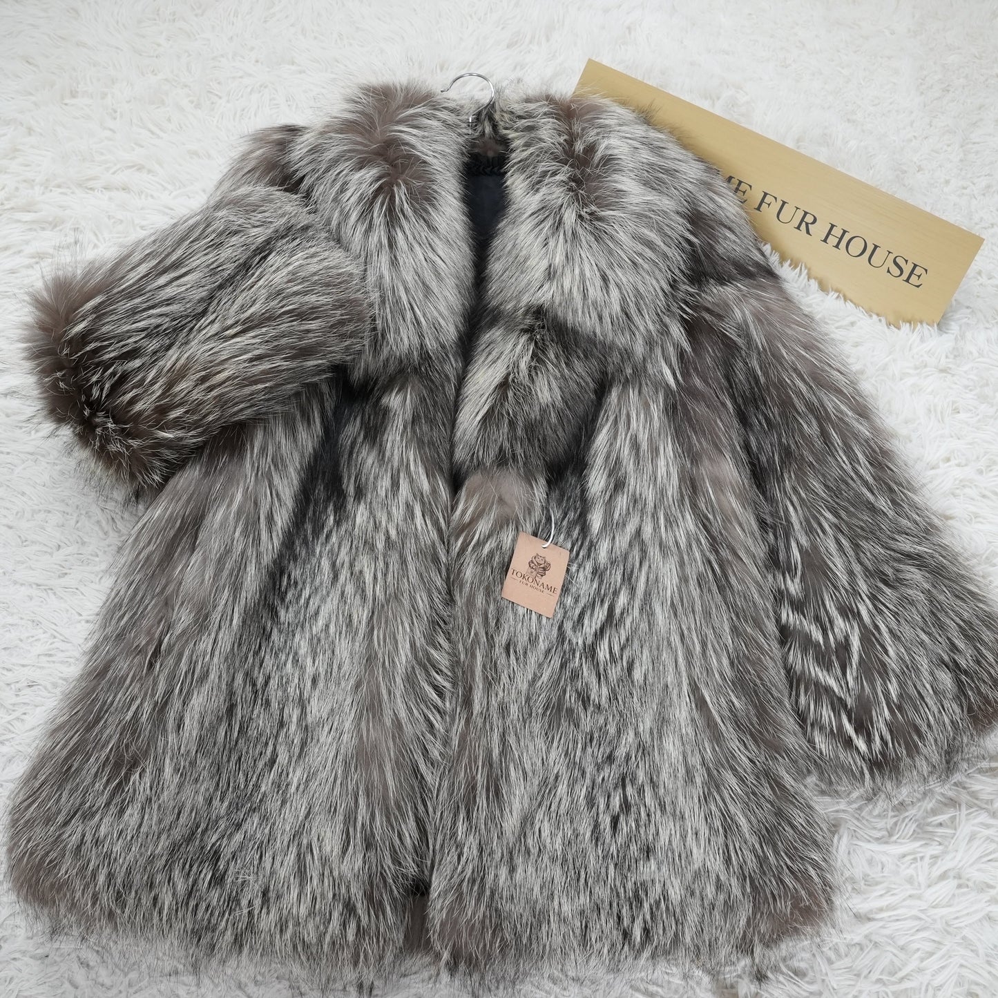 Silver Fox Fur Coat - Genuine Vintage Fur From Japan
