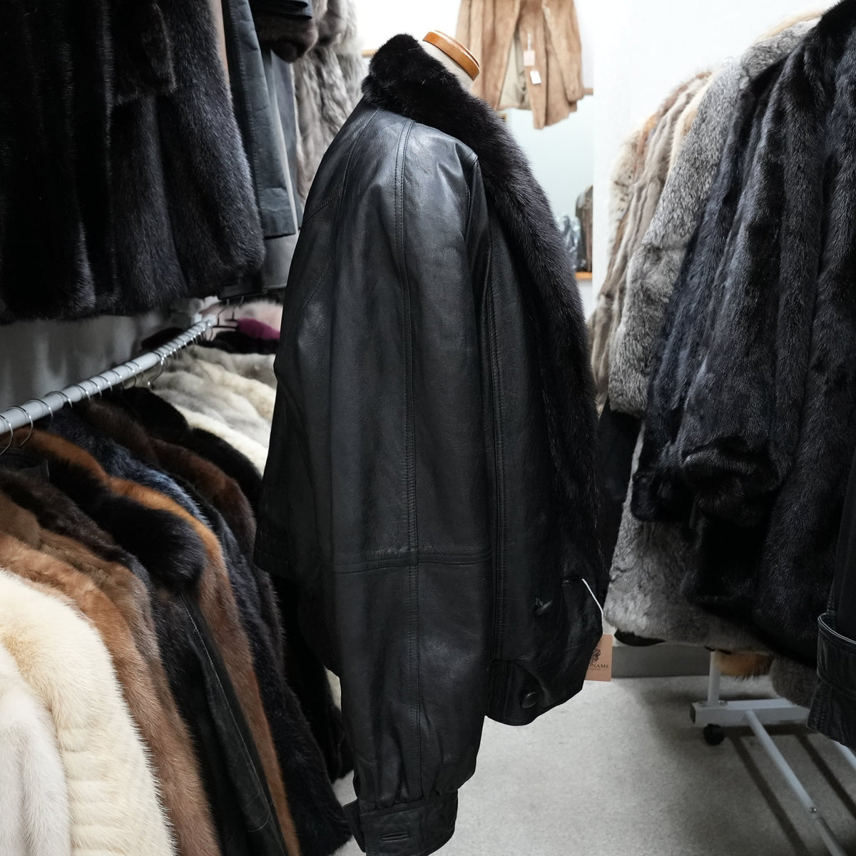Mink and Leather reversible Jacket - Genuine Vintage Fur From Japan