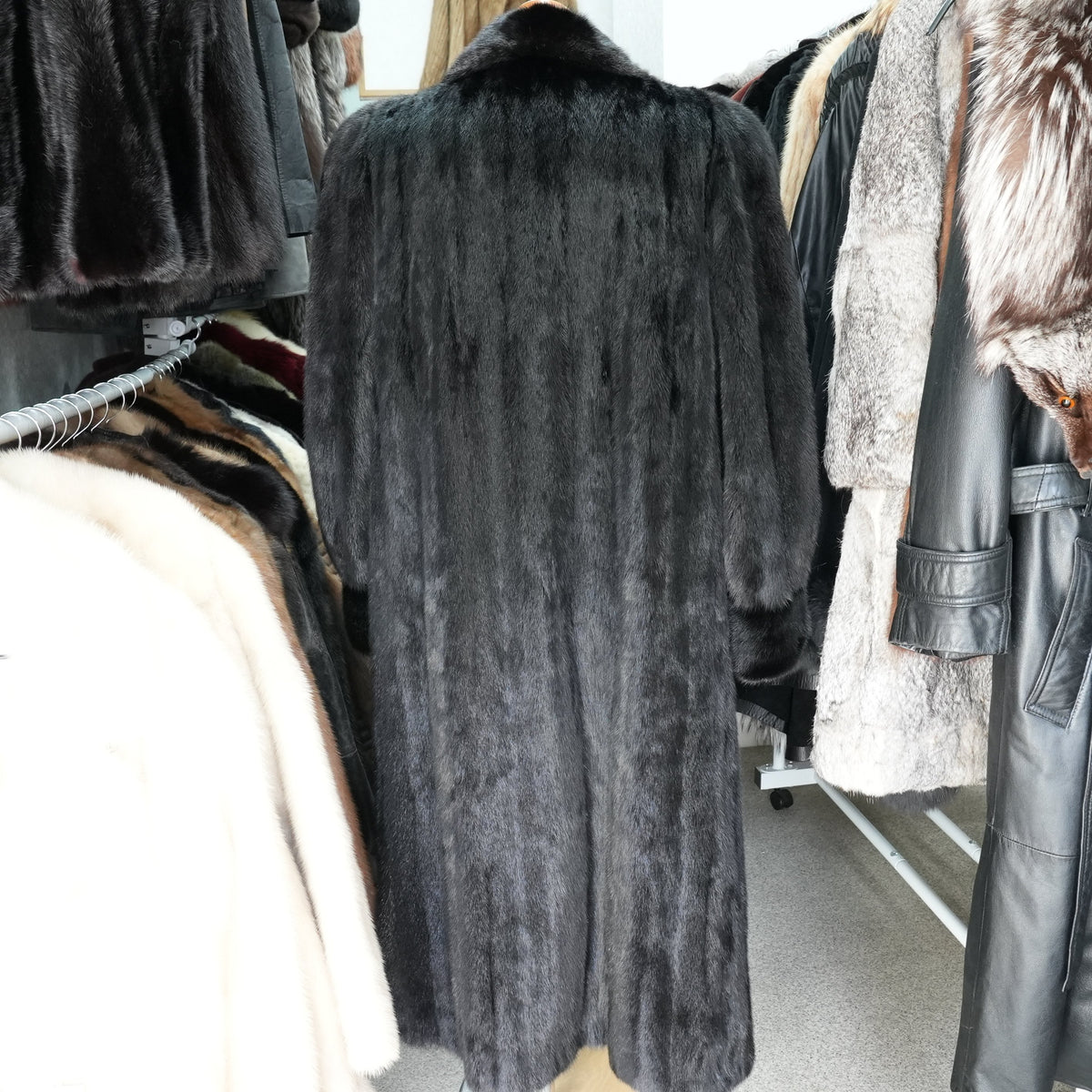 SAGA MINK Long Coat Soft and Glossy- Genuine Vintage Fur From Japan