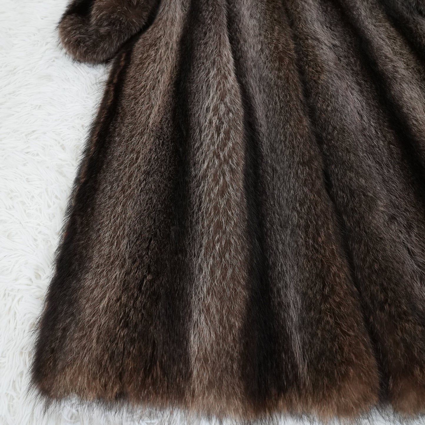 Raccoon Long Coat Genuine Vintage Fur From Japan