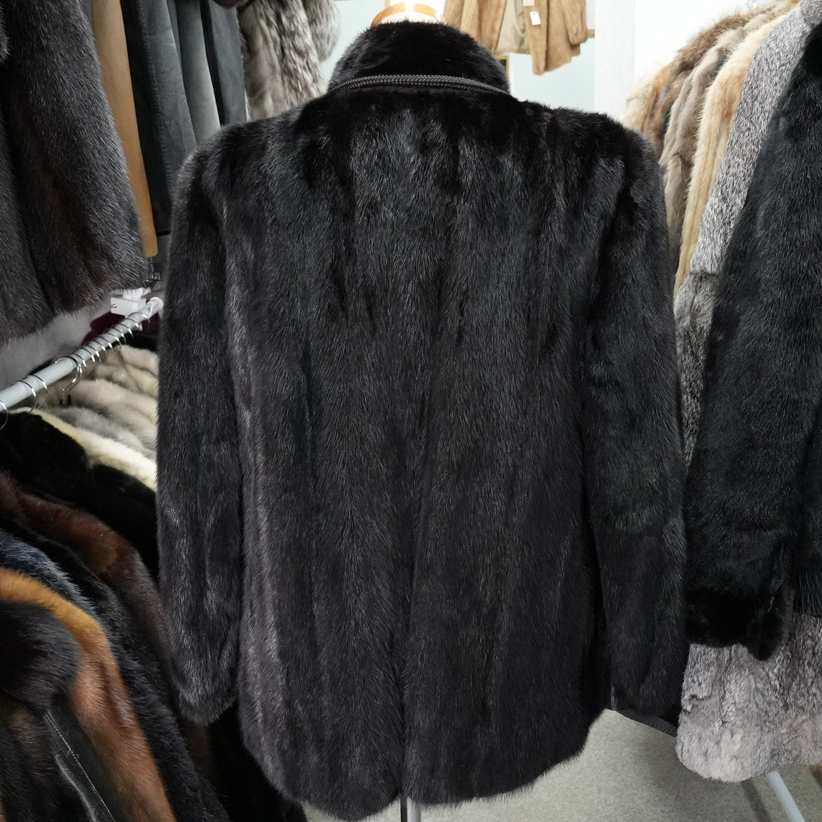 Dark Mink Fur Coat - Genuine Vintage Fur From Japan