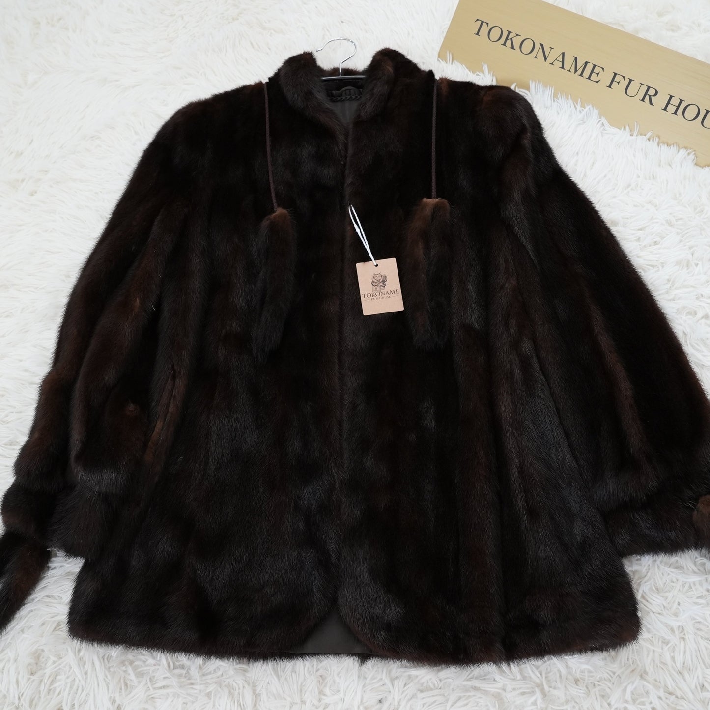 Dark Mink Jacket with tail Vintage Fur Japan