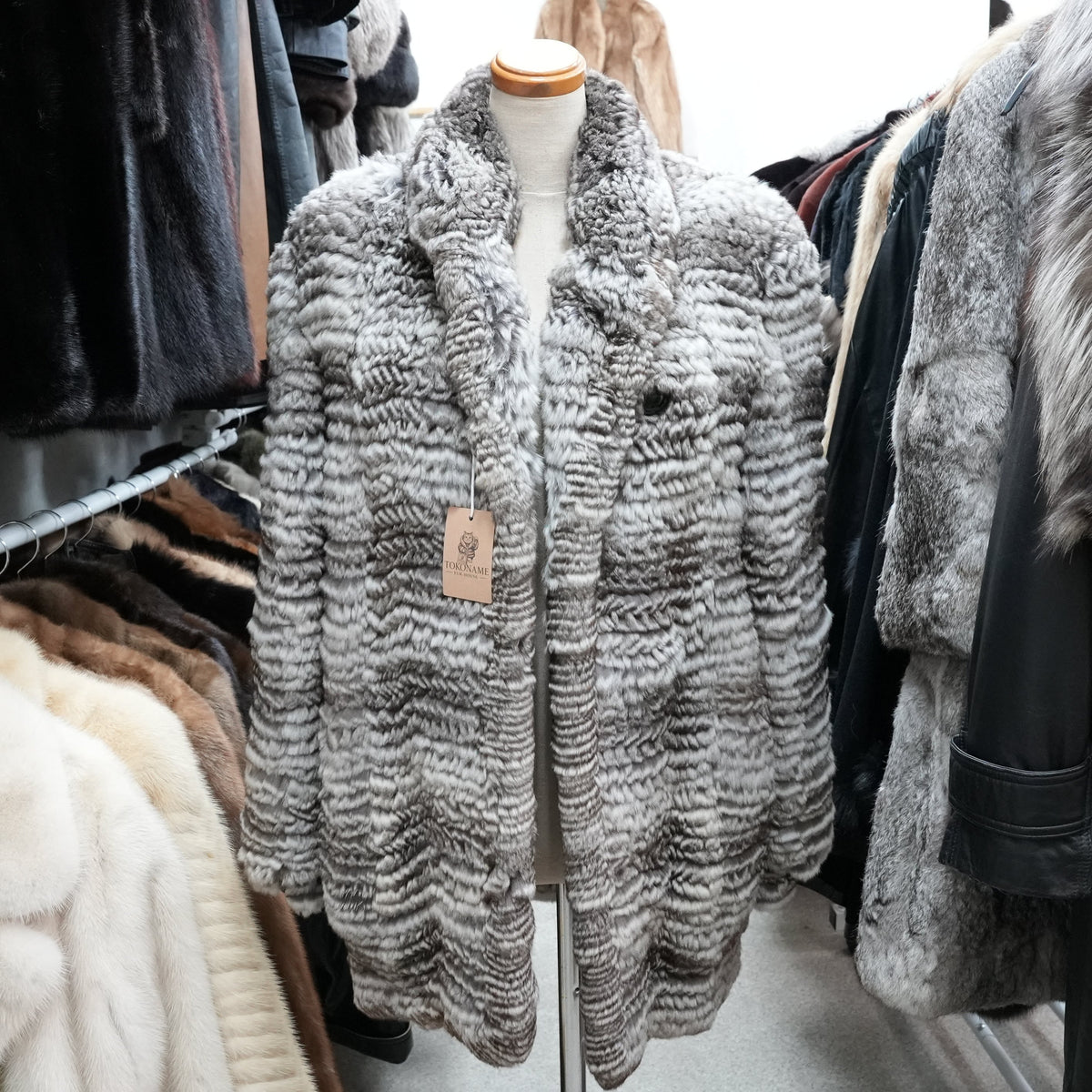 Yarn Chinchilla Fur Coat Nakamura Fur - Genuine Vintage Fur From Japan