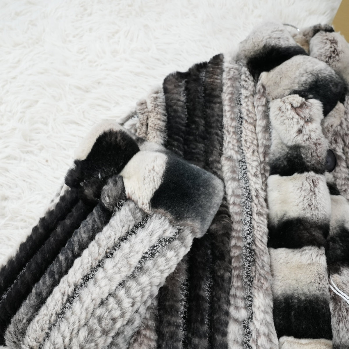 Rex rabbit reversible Coat - Genuine Vintage Fur From Japan