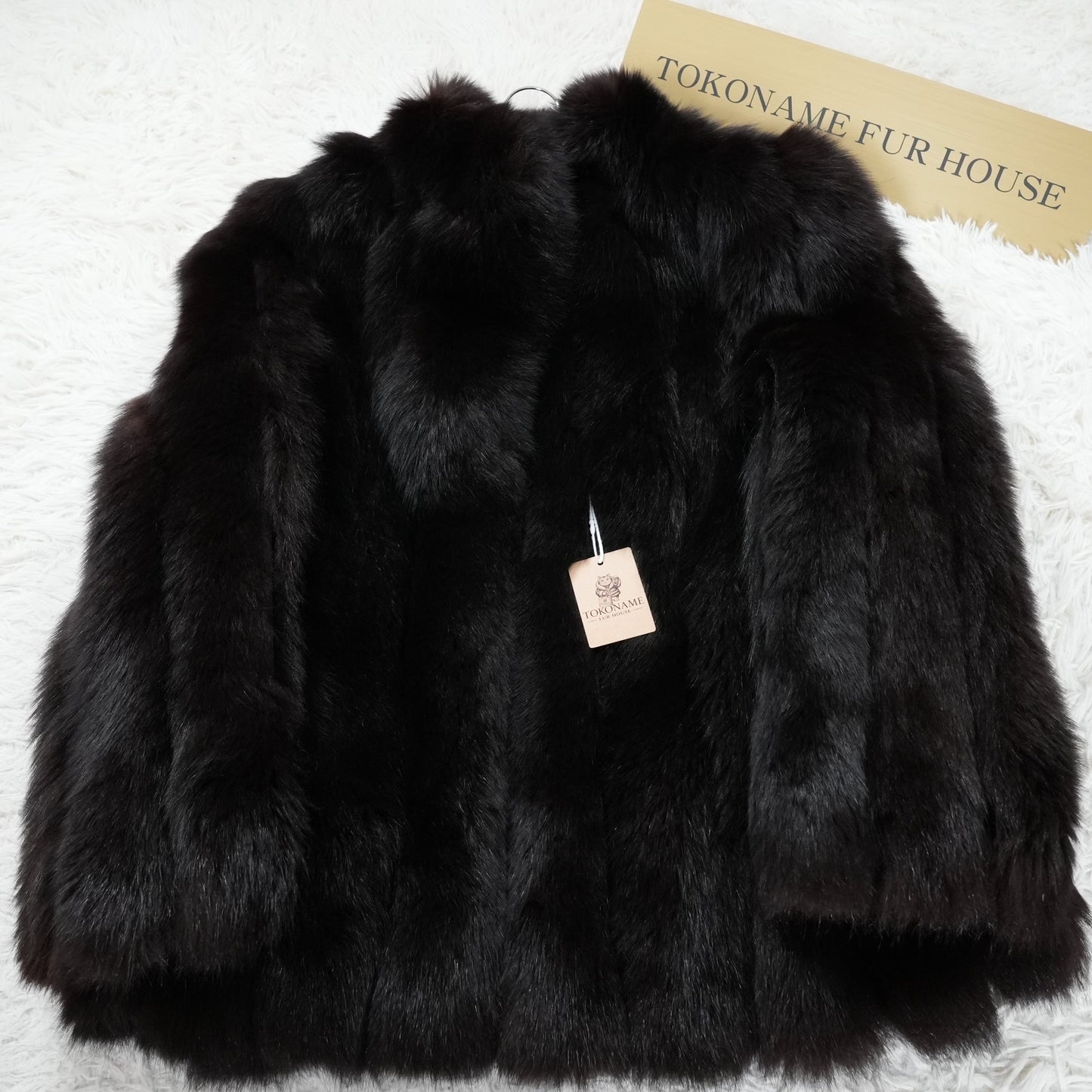 Black Dyed SAGA Fox Coat - Genuine Vintage Fur From Japan