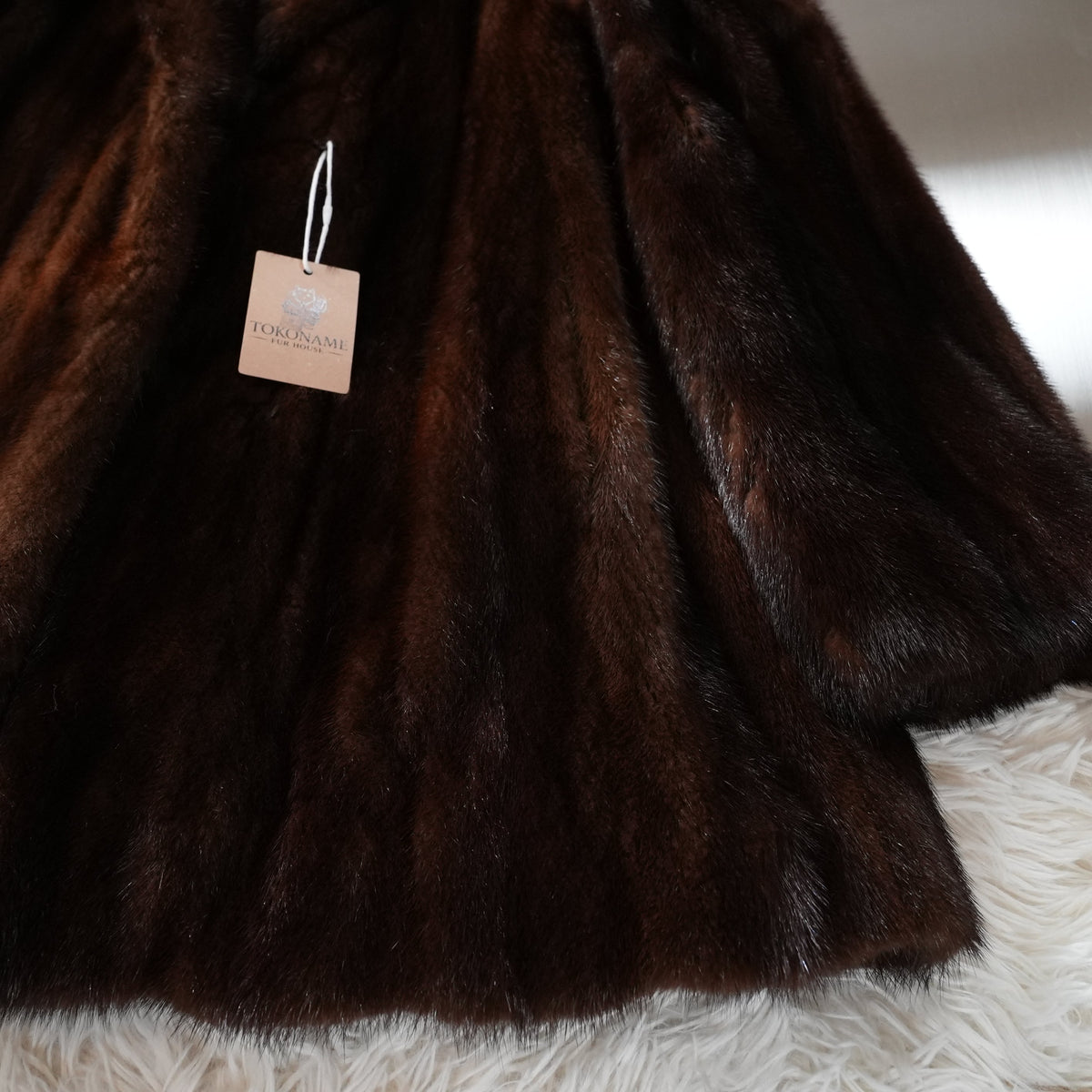 VISCARDI Mahogany Mink Fur Coat heavily - Genuine Vintage Fur From Japan