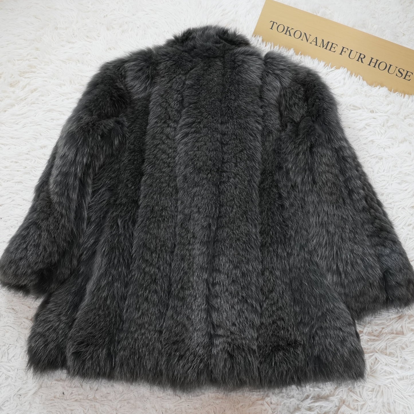 Gray Dyed Fox Fur Coat nakamur fur - Genuine Vintage Fur From Japan