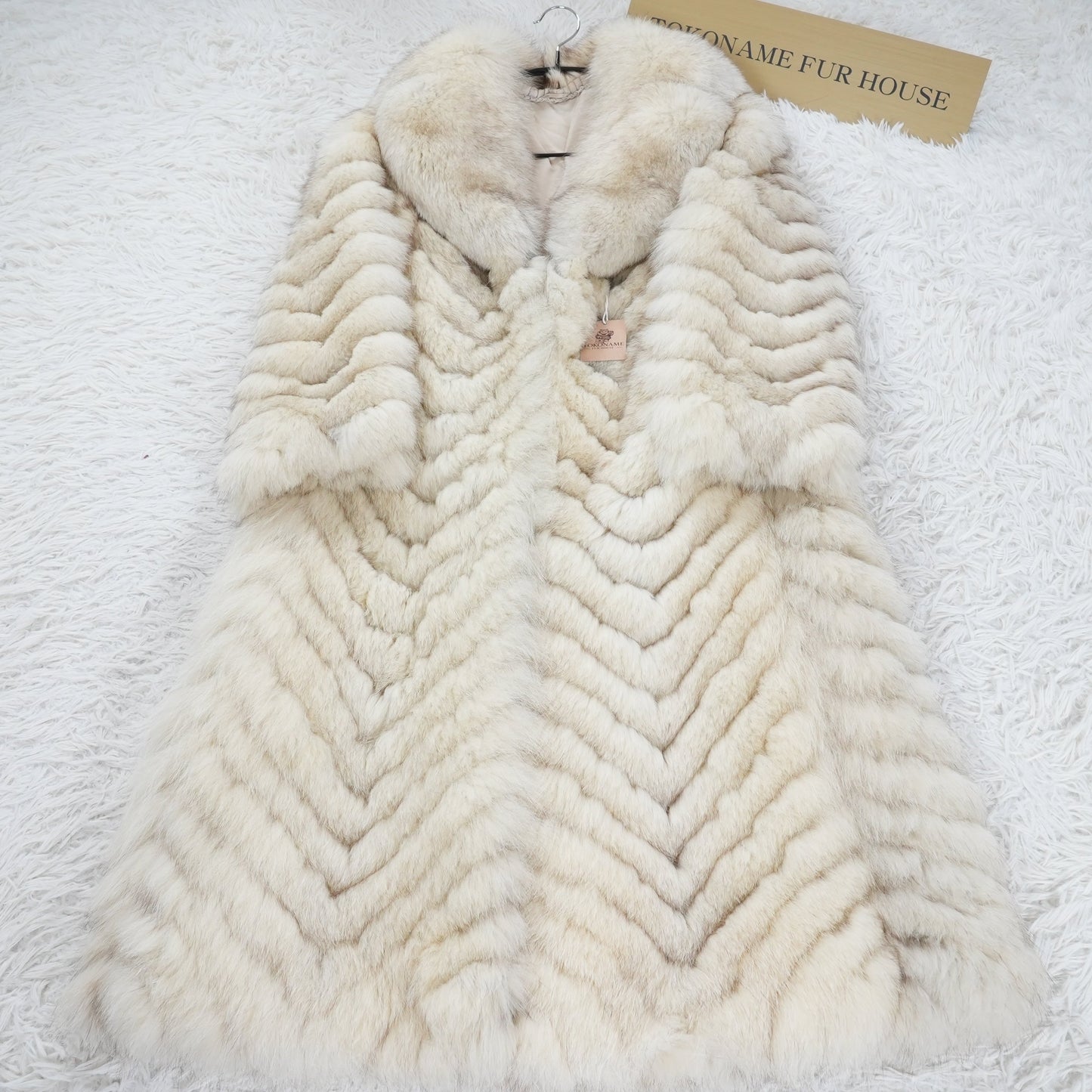 Blue Fox Long Coat - Genuine Vintage Fur From Japan