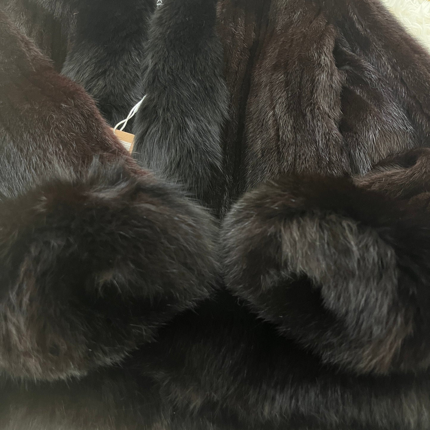 Mink and Fox Fur Jacket Vintage Fur From Japan