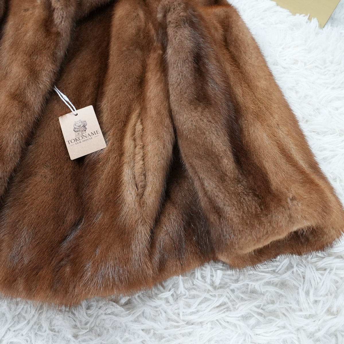 SAGA ROYAL MINK Jacket Demi Buff Mink - Genuine Vintage Fur From Japan