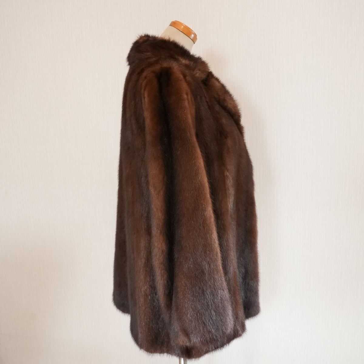 Dark Mink Fur Coat - Genuine Vintage Fur From Japan