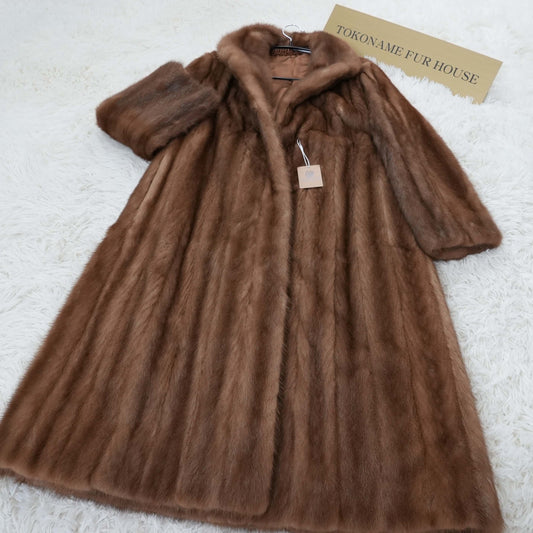 Vintage Fur From Japan Demi Buff Mink Long Coat