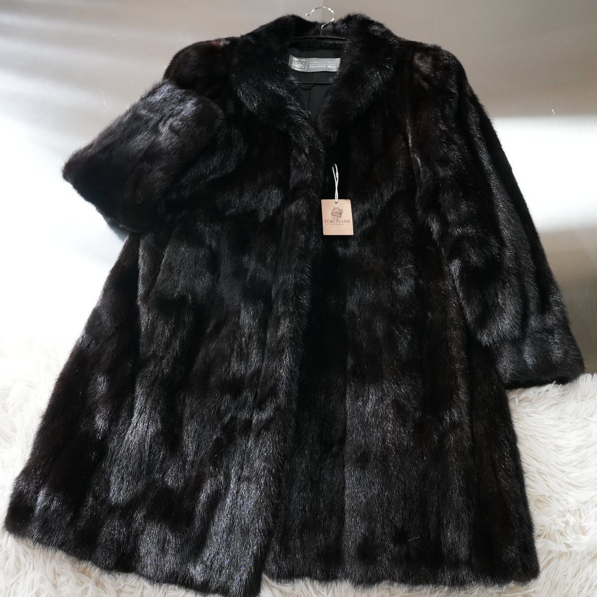 SAGA MINK semi Long Coat - Genuine Vintage Fur From Japan