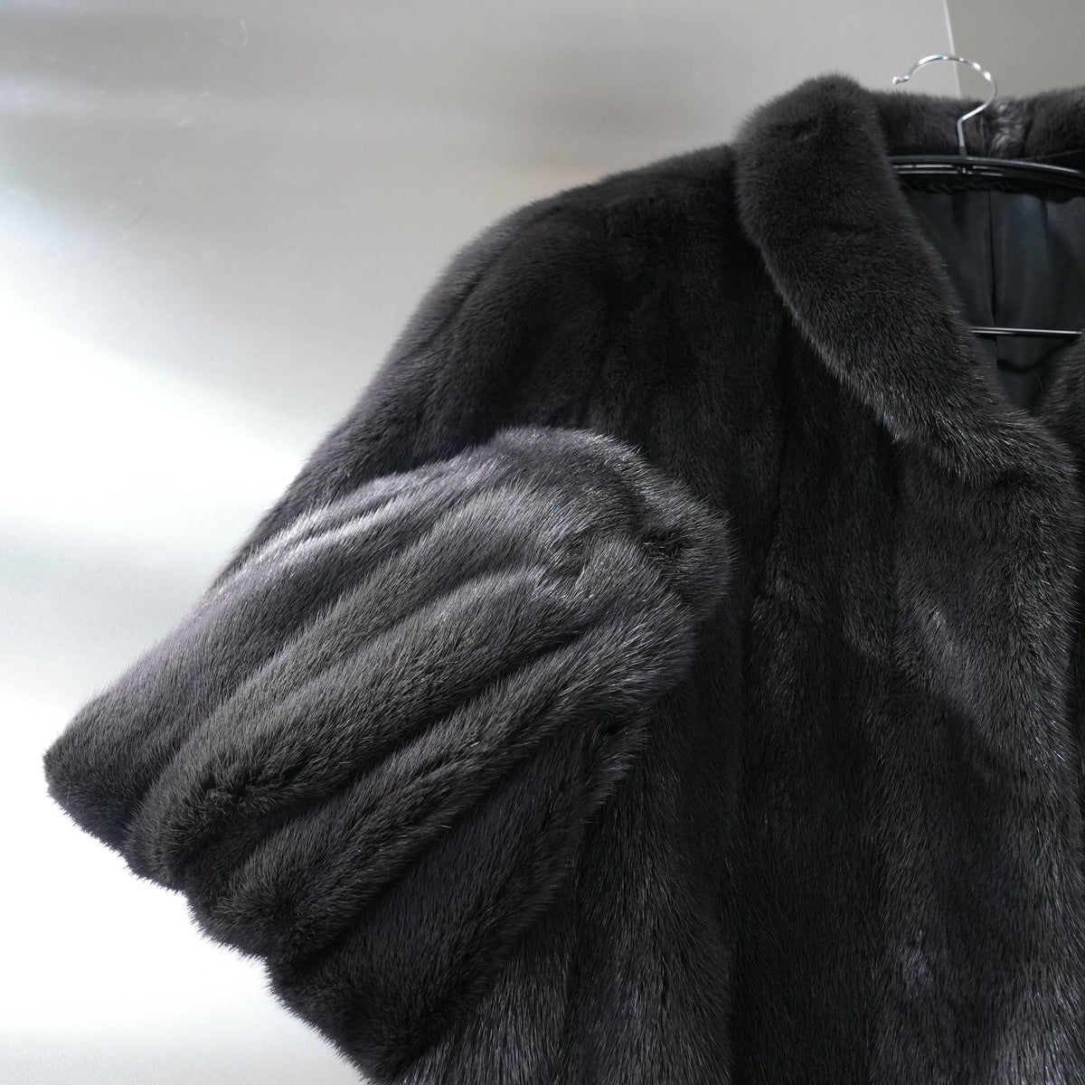 Mink Fur Coat Dark Gray Dyed Soft Leather - Genuine Vintage Fur From Japan