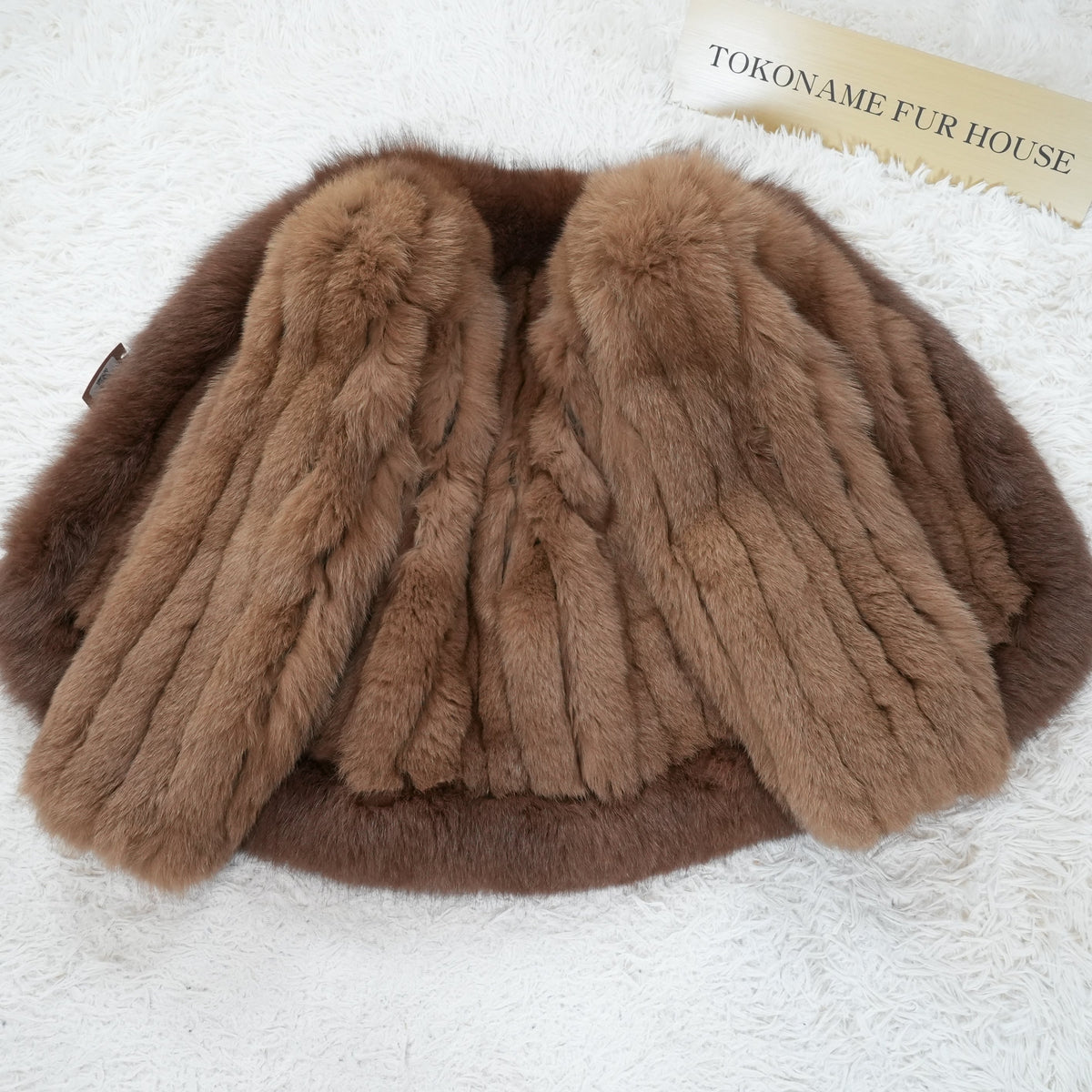 Brown Dyed Fox Fur Coat - Genuine Vintage Fur From Japan