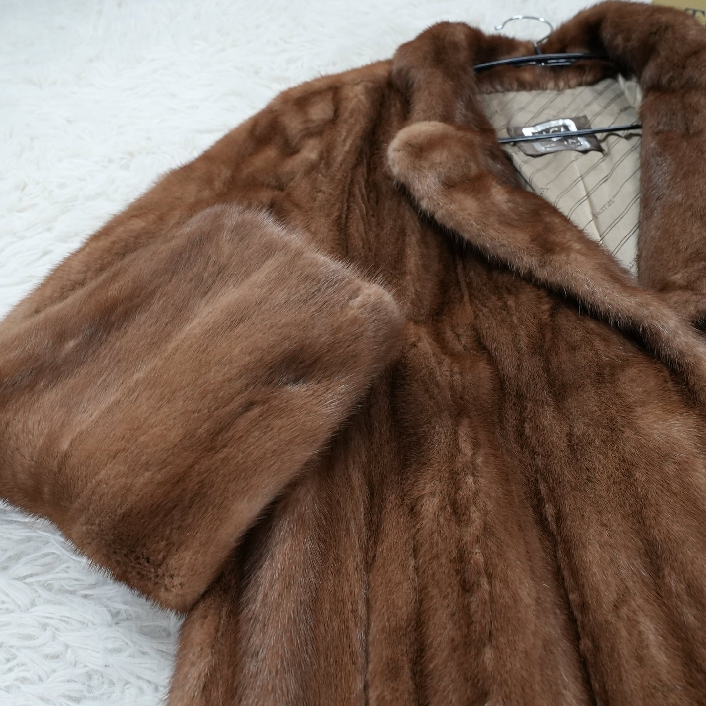 Demi Buff Mink Very Long Coat maxi length SAGA MINK - Genuine Vintage Fur From Japan