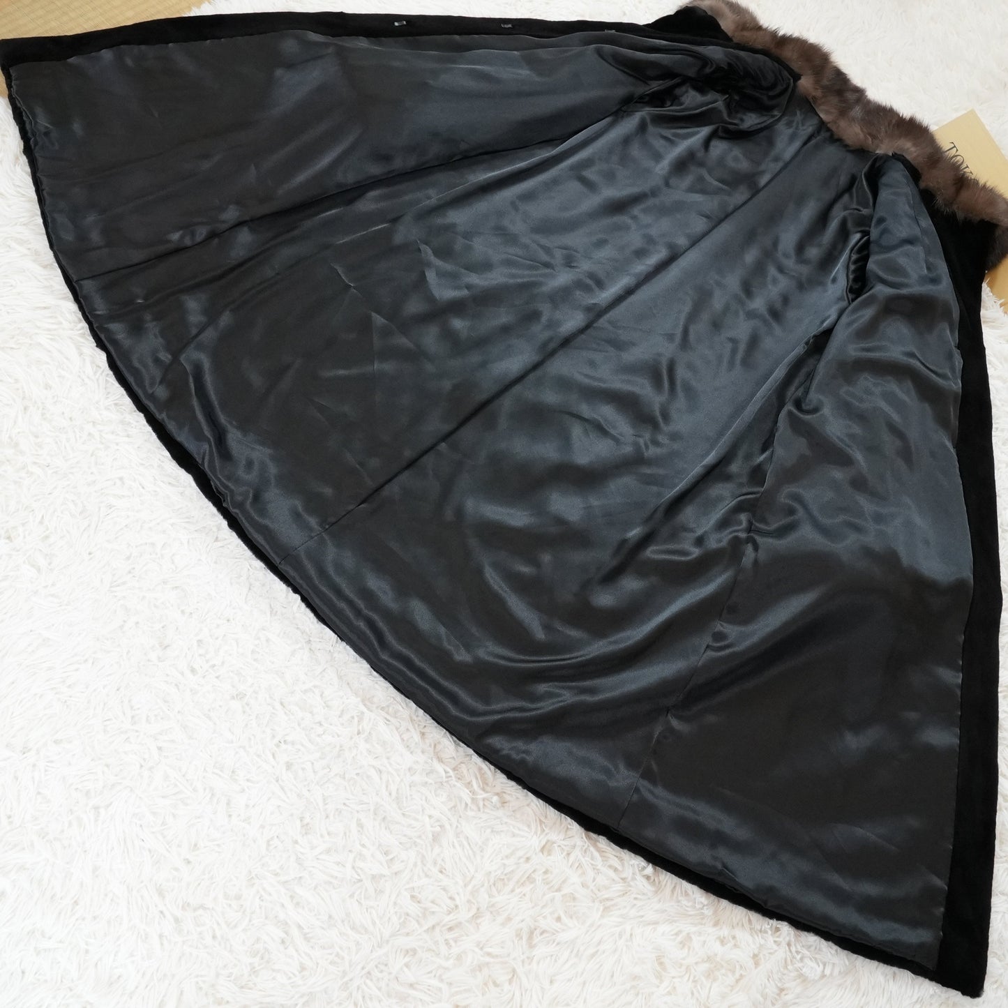 Shaved Mink and Russian Sable Trim Long Coat - Genuine Vintage Fur From Japan
