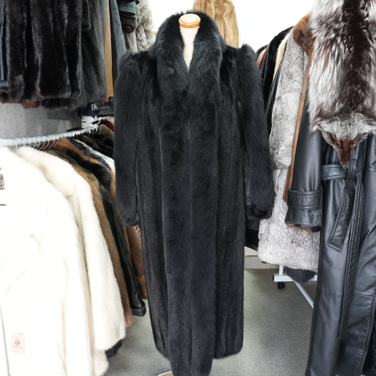Mink and Fox Fur Gorgeous Long Coat - Genuine Vintage Fur From Japan
