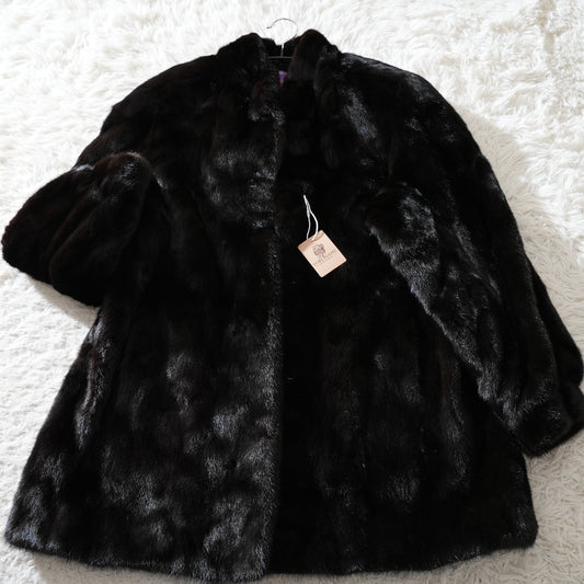 Glama Mink Fur Coat Soft and Glossy - Genuine Vintage Fur From Japan