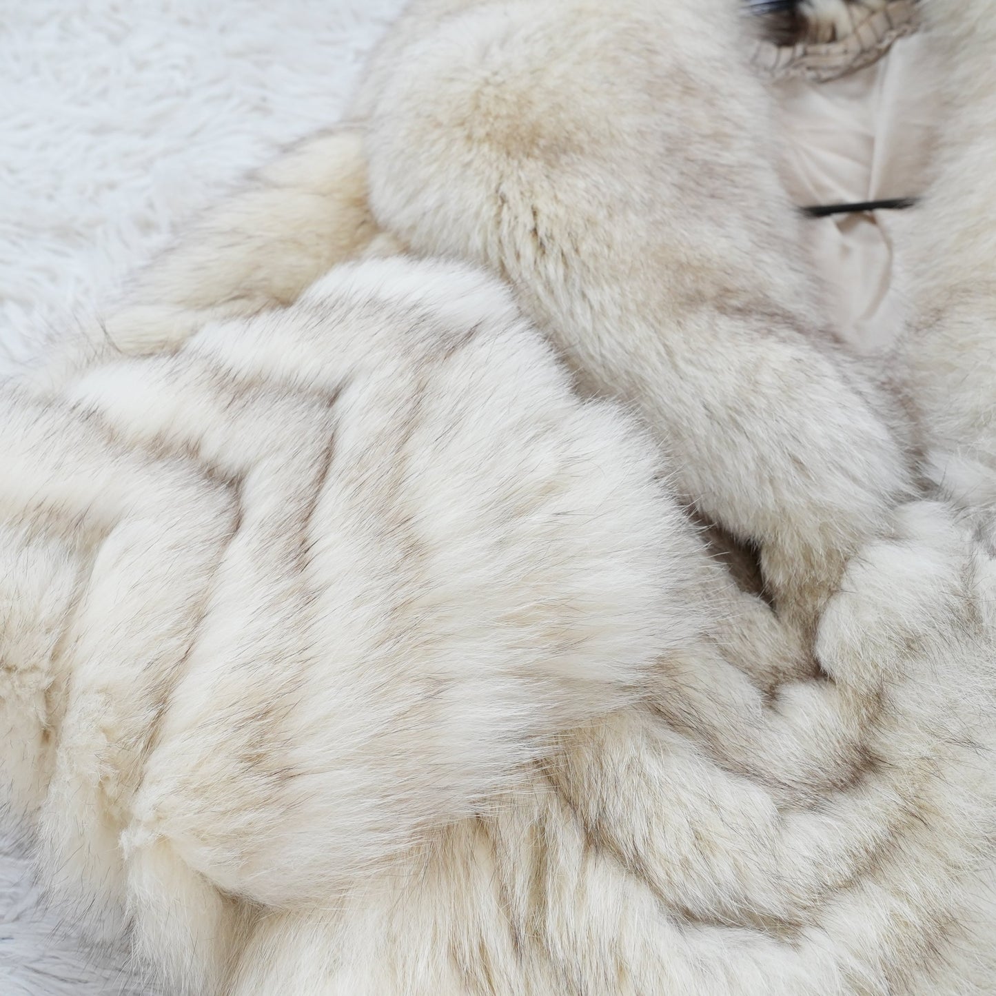 Blue Fox Long Coat - Genuine Vintage Fur From Japan