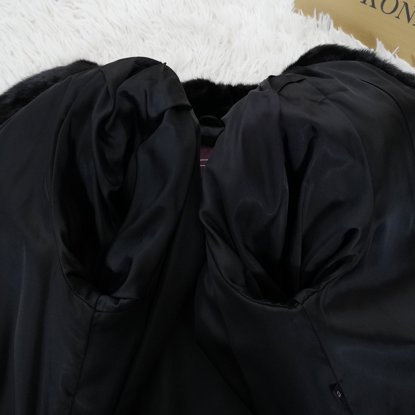 Dark Mink Long Coat Soft and Grossy SAGA MINK Genuine Vintage Fur Japan