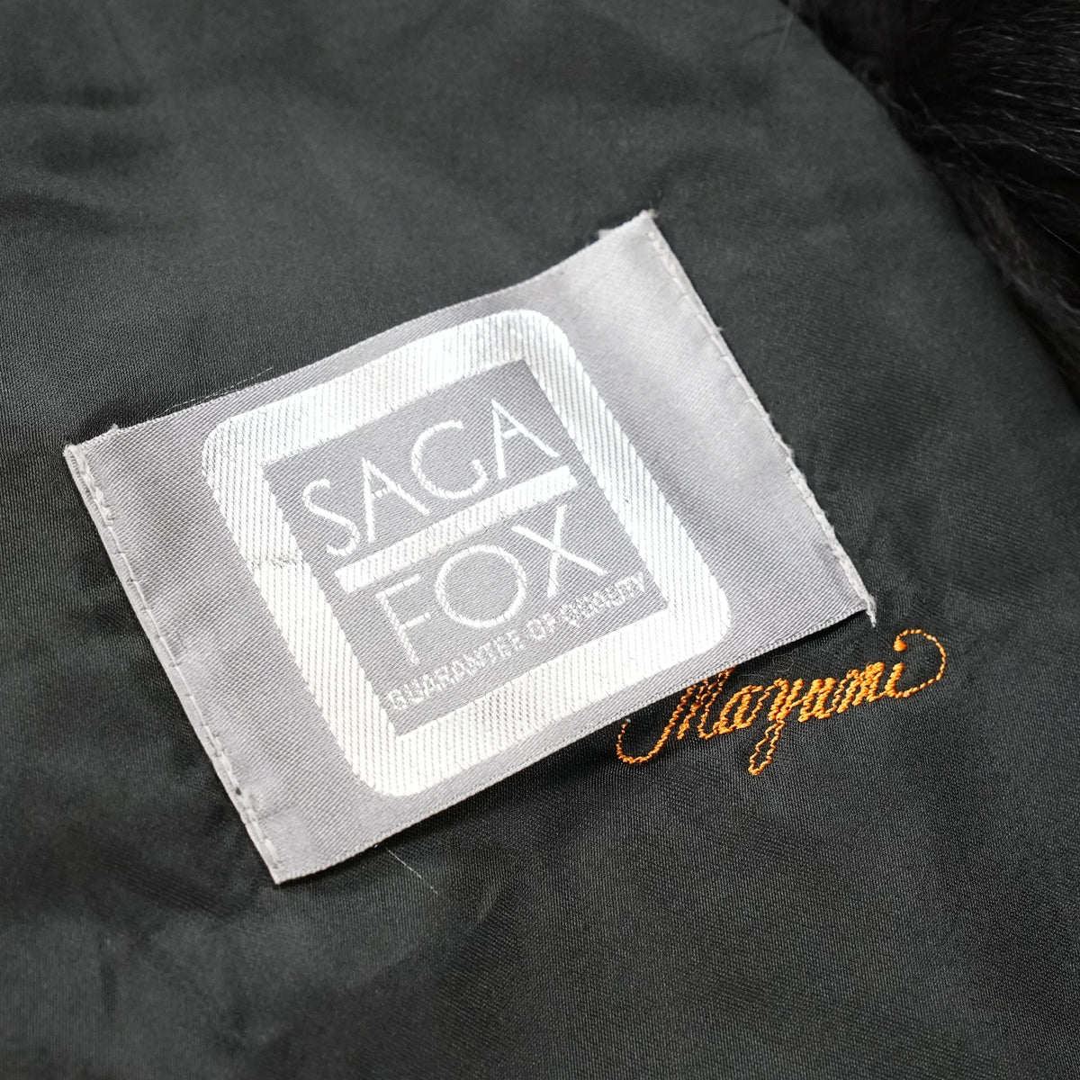 Black Dyed SAGA FOX Coat - Genuine Vintage Fur From Japan