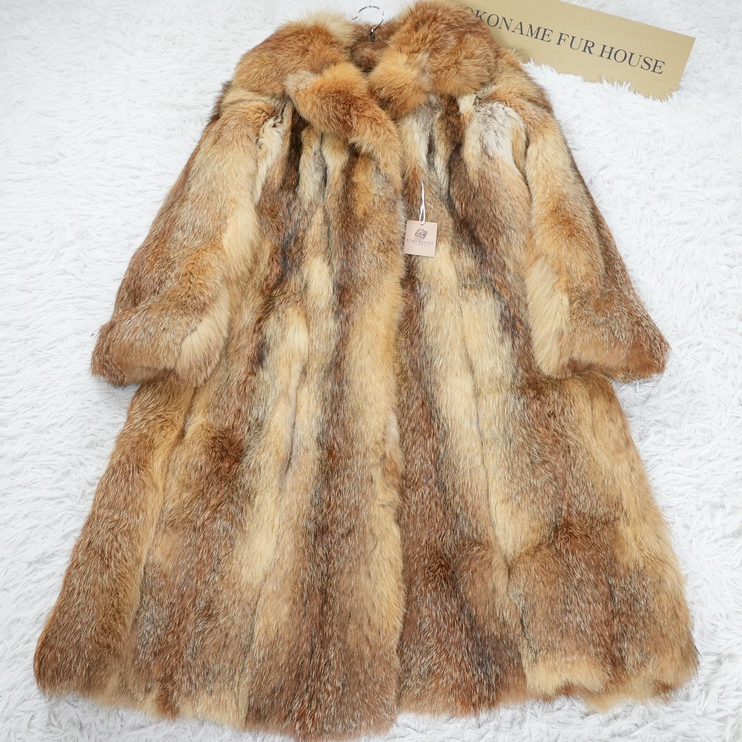 Red Fox Long Coat - Genuine Vintage Fur From Japan