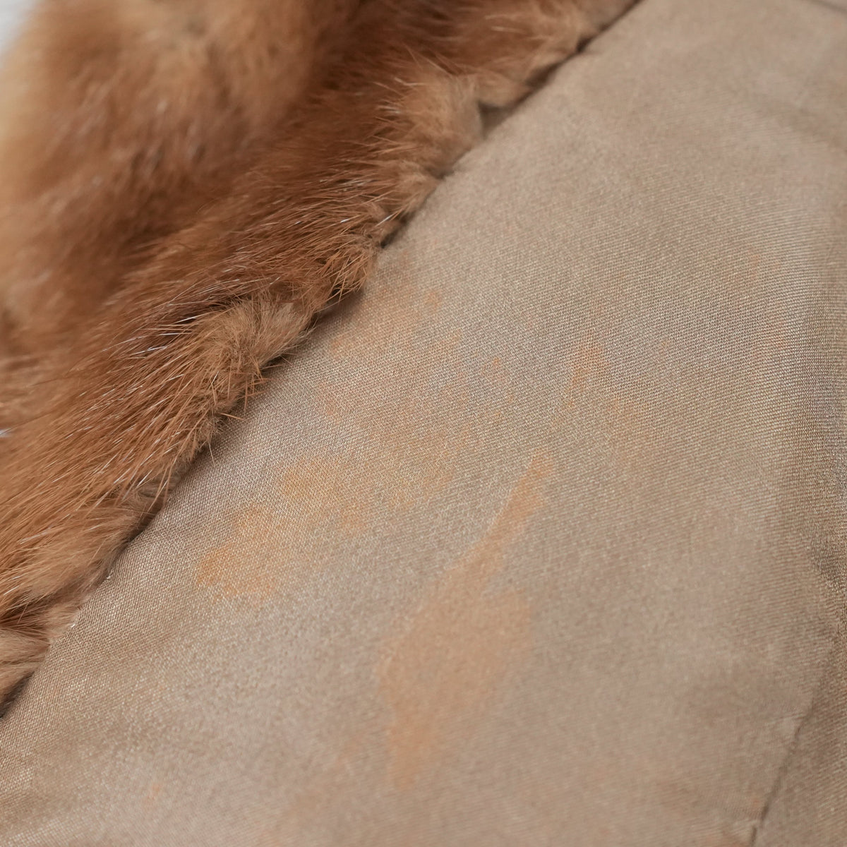 Demi Buff Mink Fur Diamond Cut Design Jacket - Genuine Vintage Fur From Japan