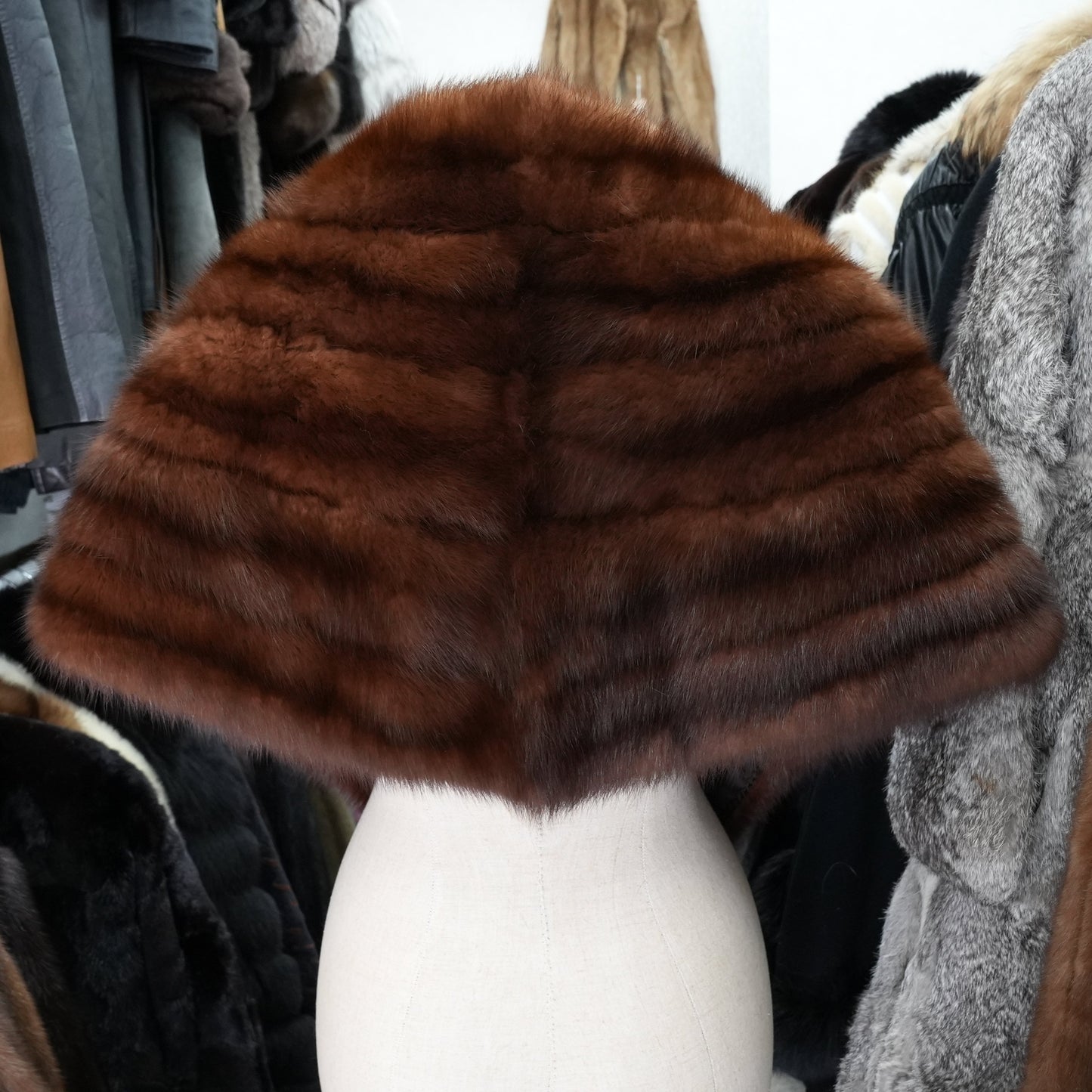 Marten Shawl oversized - Genuine Vintage Fur From Japan