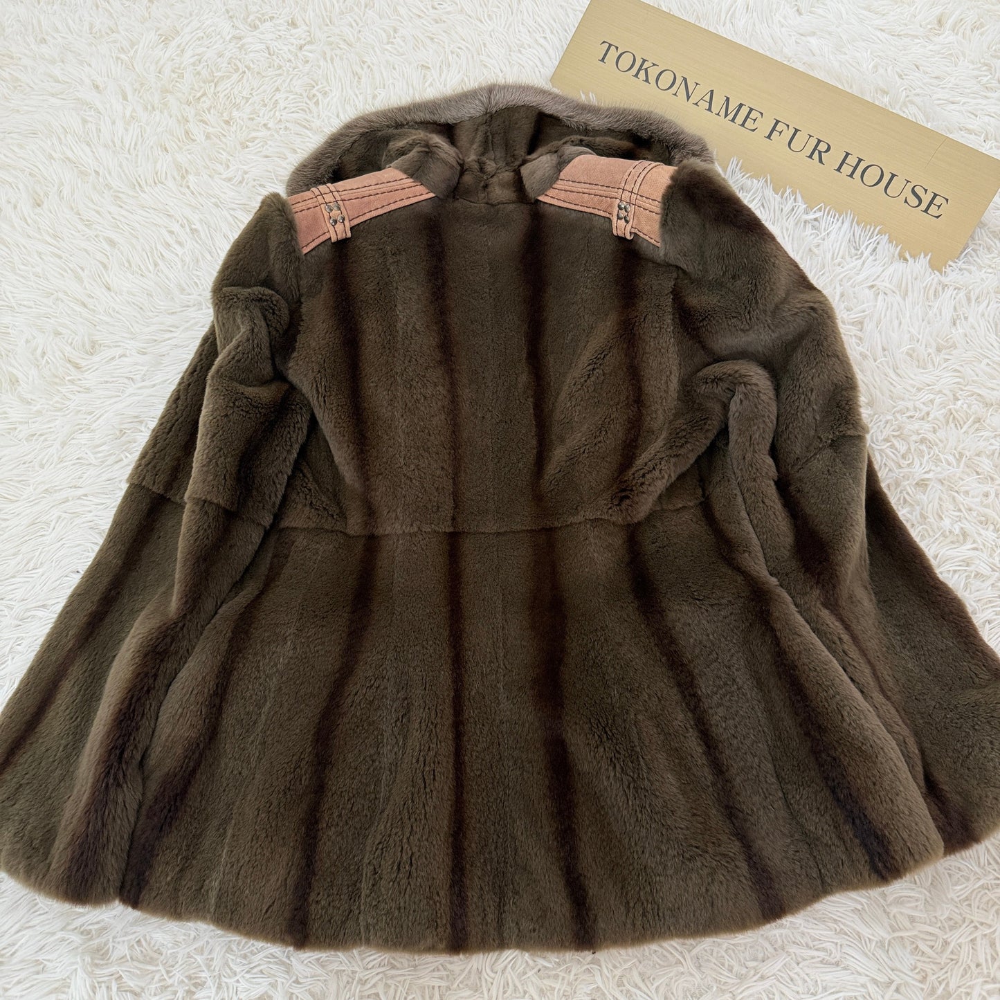 Mink and Shaved Weasel Leather Jacket Green Dye
