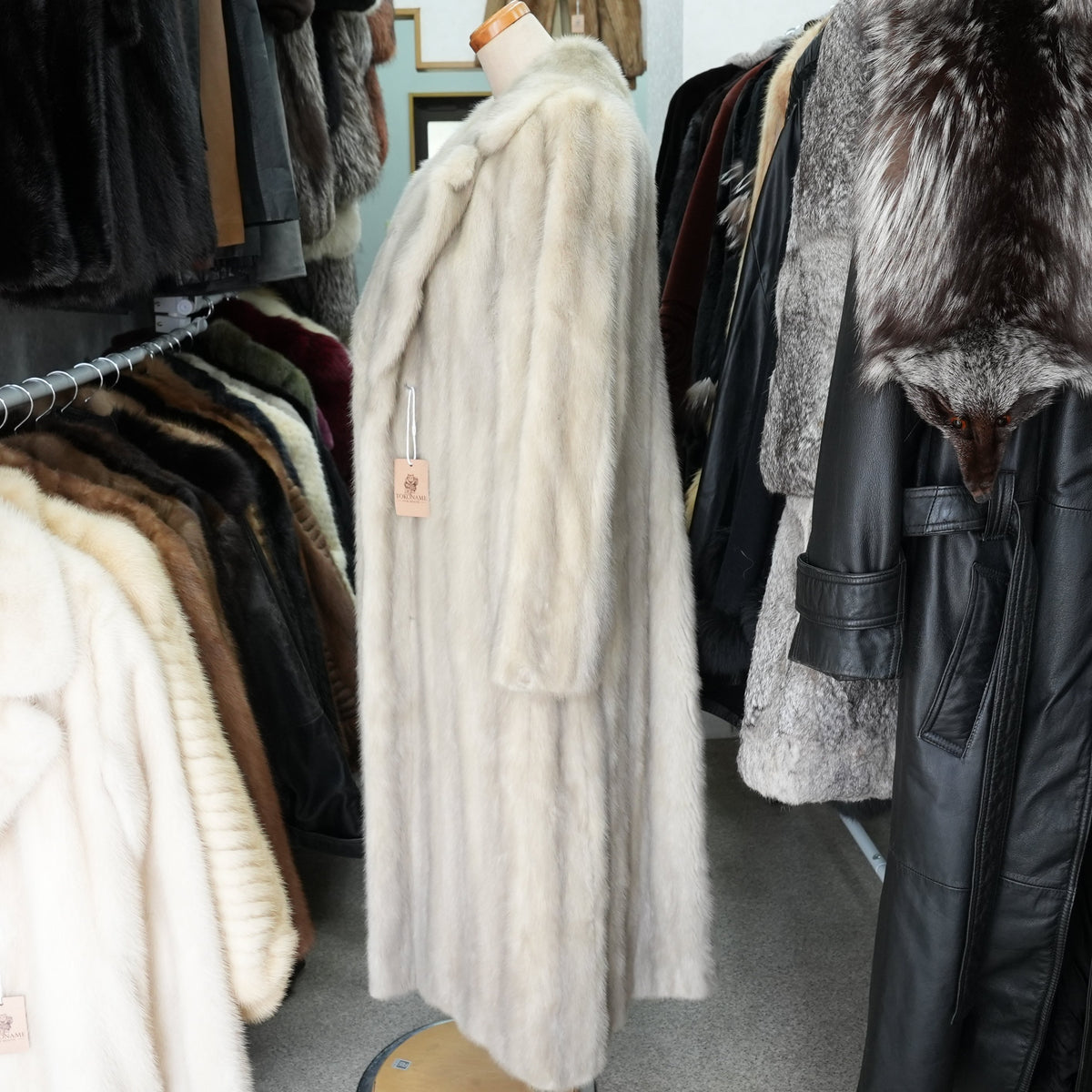 Sapphire Mink Long Coat EMBA - Genuine Vintage Fur From Japan