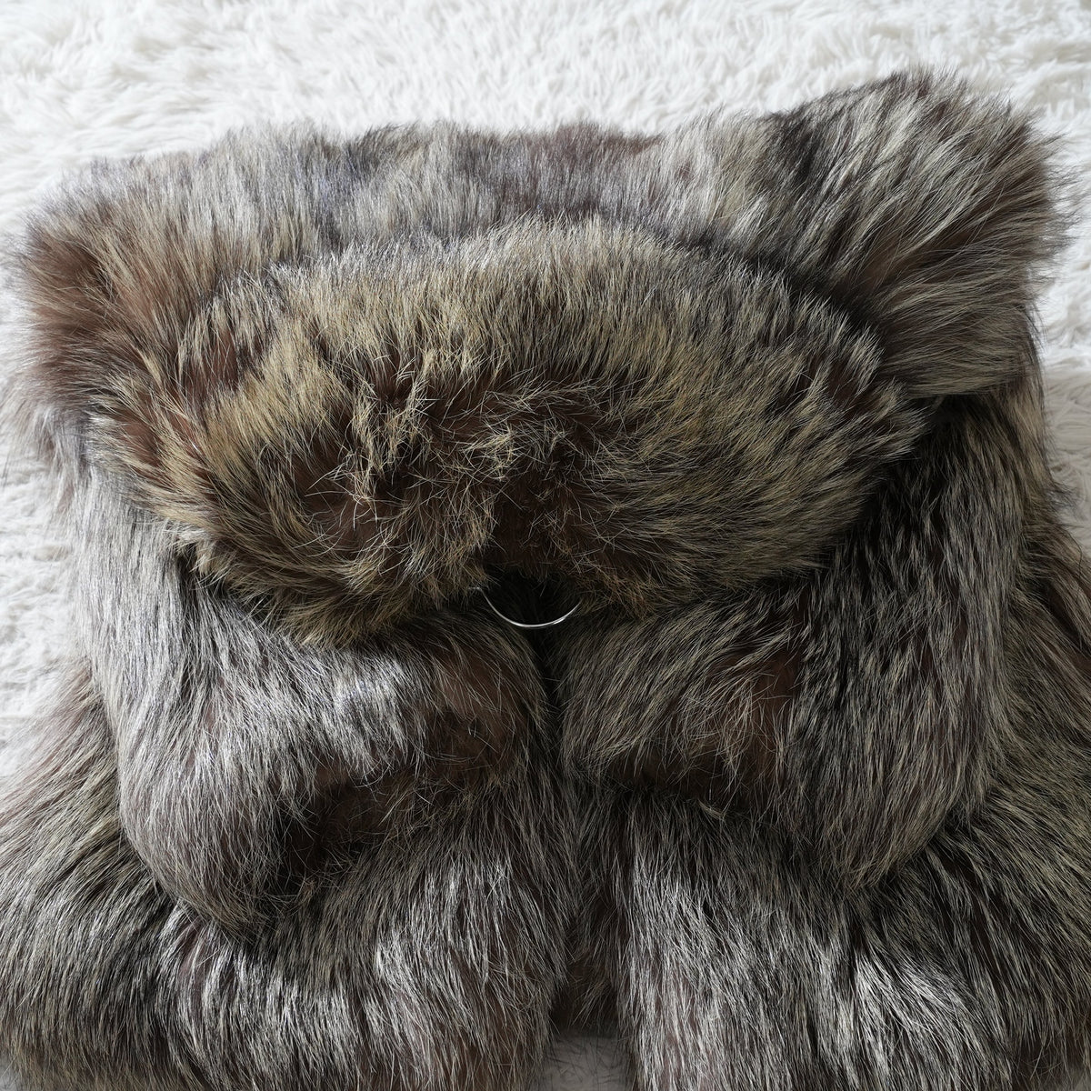 Silver Fox Fur Coat - Genuine Vintage Fur From Japan