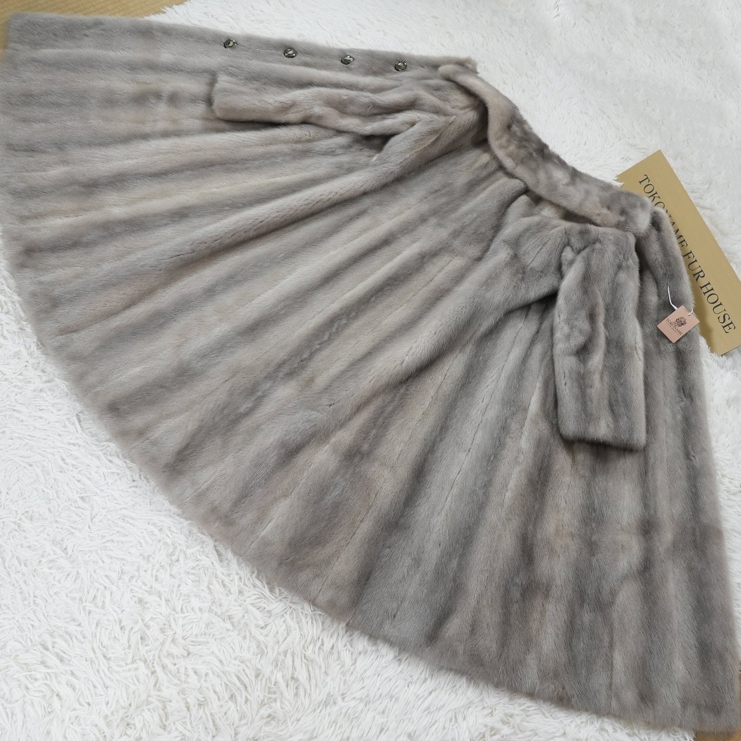 Sapphire Mink Long Coat A-LINE - Genuine Vintage Fur From Japan