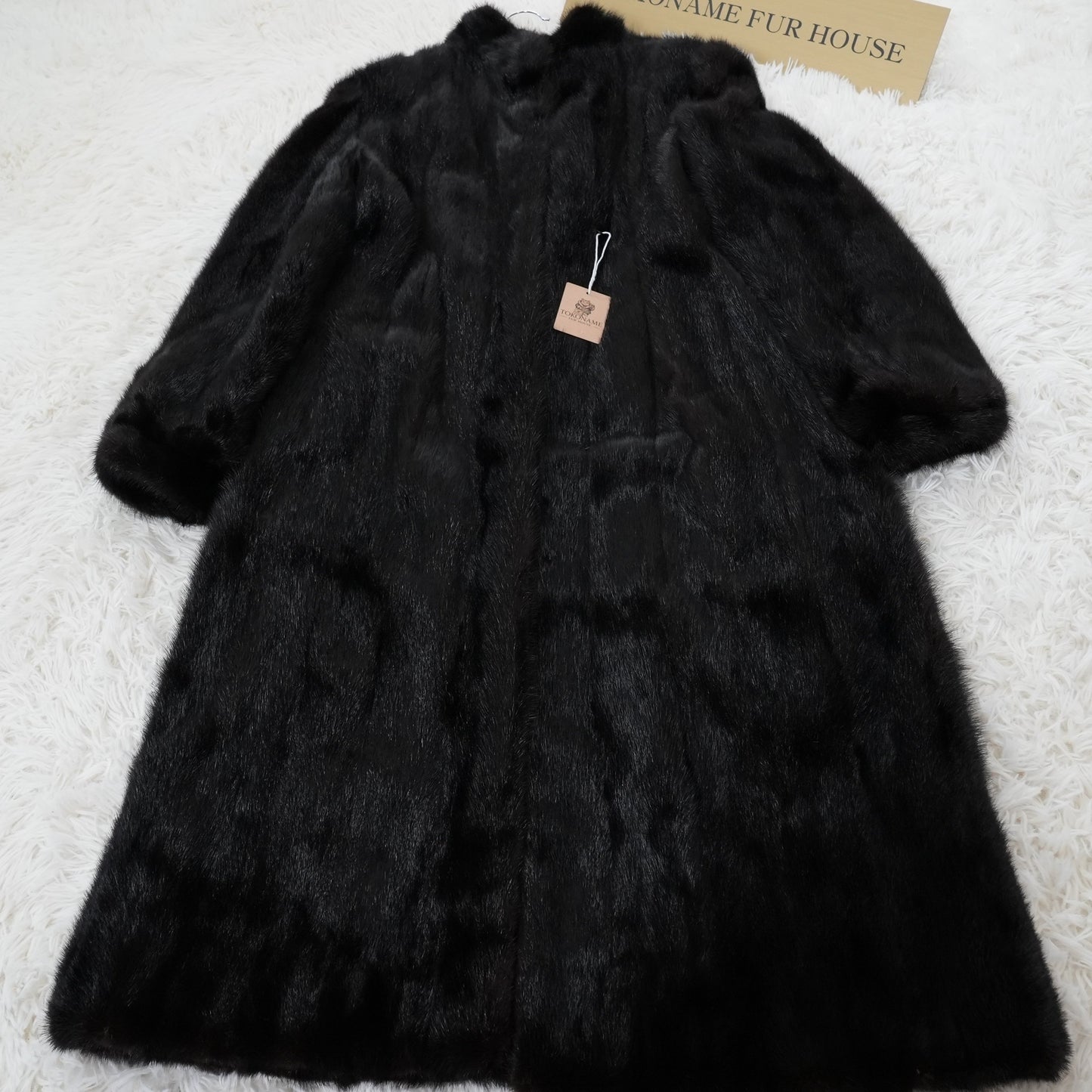 Dark Mink Long Coat Hair Up - SAGA MINK Genuine Vintage Fur Japan