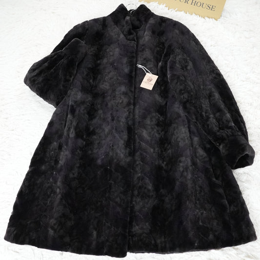 Shaved Mink Design Long Coat SAGA MINK - Genuine Vintage Fur From Japan