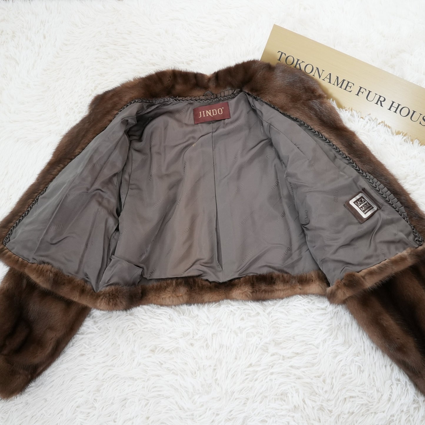Demi Buff Mink Jacket Cropped Length - SAGA MINK Genuine Vintage Fur Japan