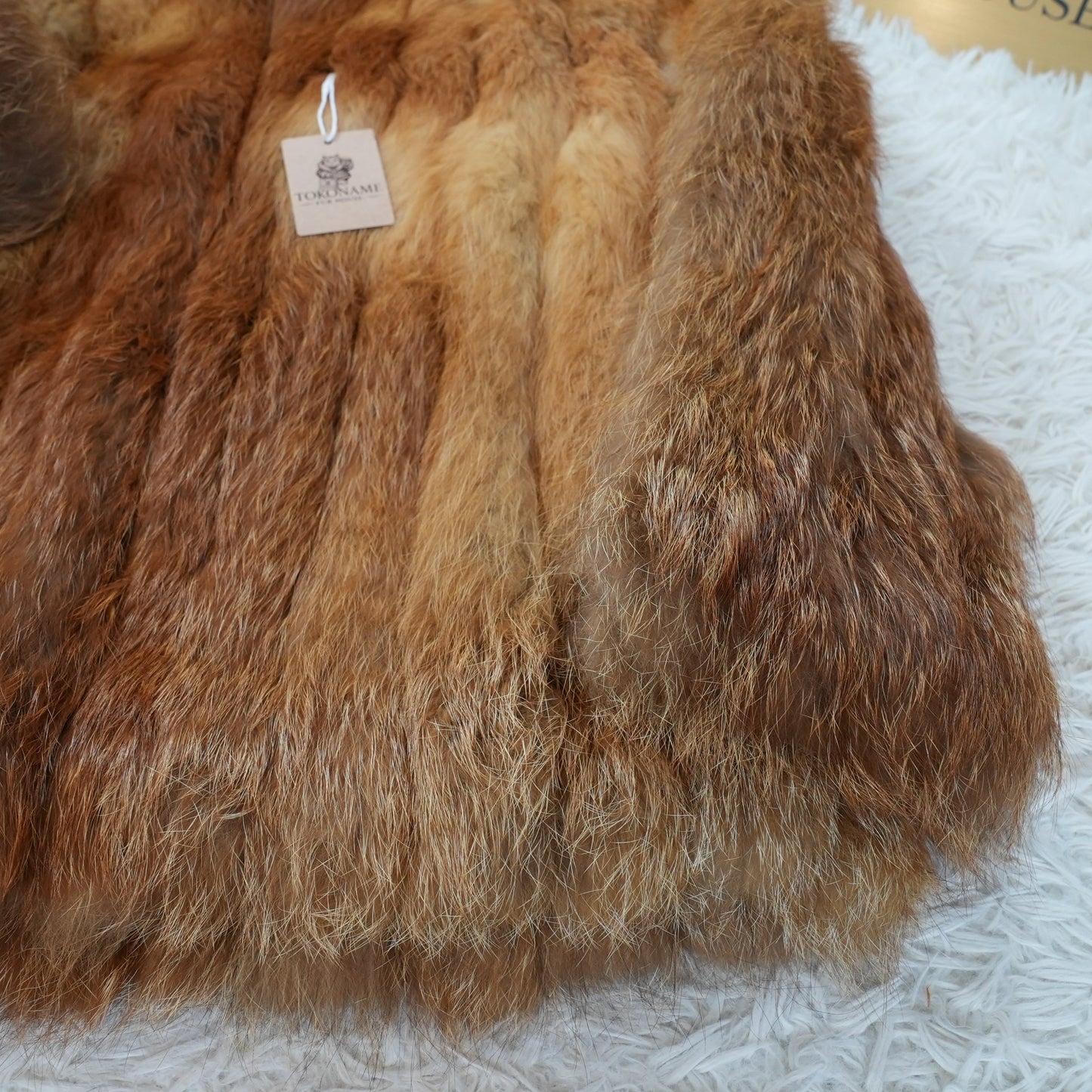 Red Fox Fur Coat - Genuine Vintage Fur From Japan