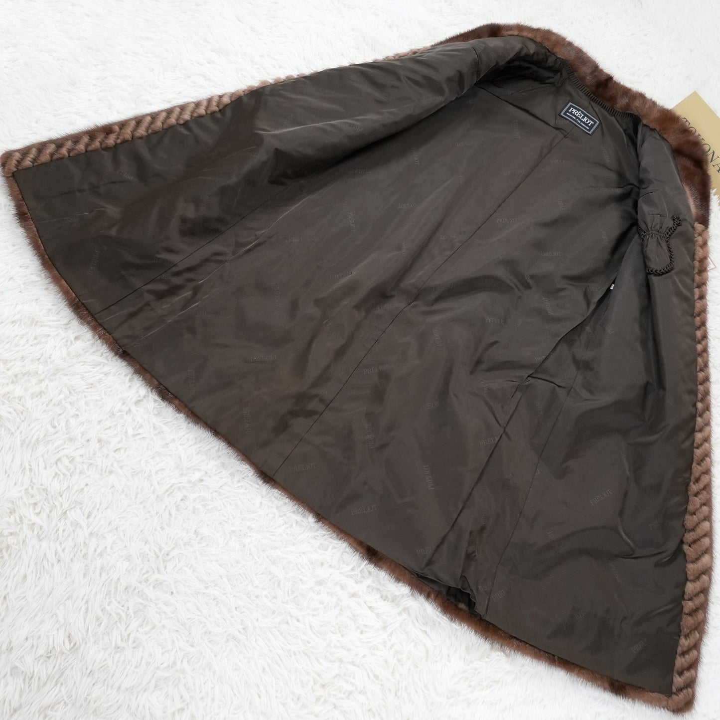 Demi Buff Mink Long Coat ZigZag Cutting - Genuine Vintage Fur From Japan
