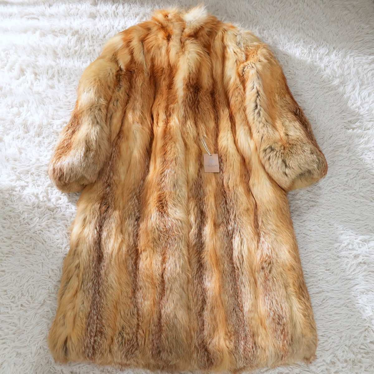 Red Fox Fur Long Coat L fur - Genuine Vintage Fur From Japan