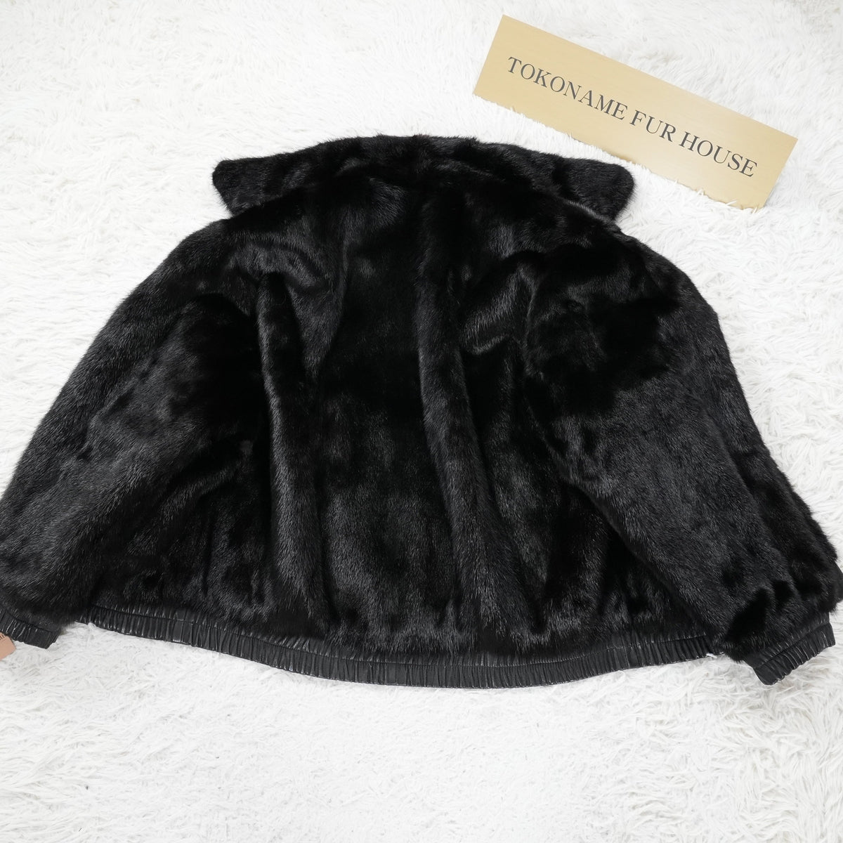 Men Mink and Leather Reversible Zip up Bomber Jacket - Genuine Vintage Fur From Japan
