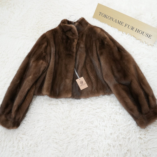 Demi Buff Mink Jacket Cropped Length - SAGA MINK Genuine Vintage Fur Japan