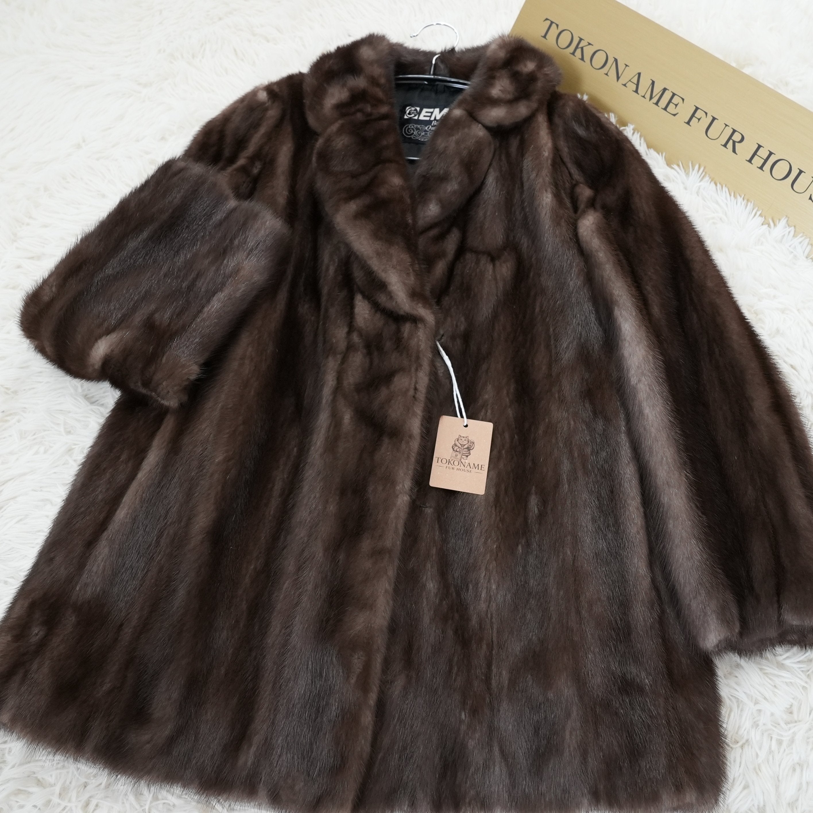 【美品】EMBA MINK FUR/エンバ ブルーアイリスミンク/ファーコート ブルーアイリスミンクコート - エンバ ヴィンテージファー 日本製