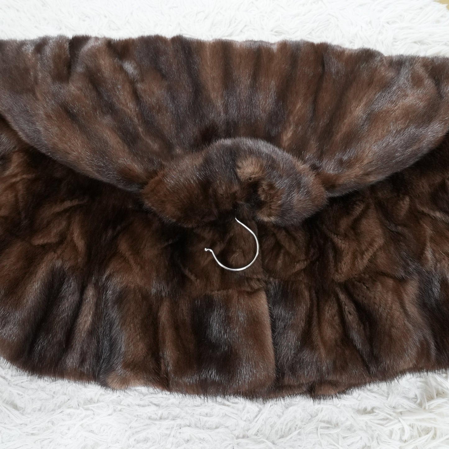 SAGA ROYAL MINK Design Cape - Genuine Vintage Fur From Japan